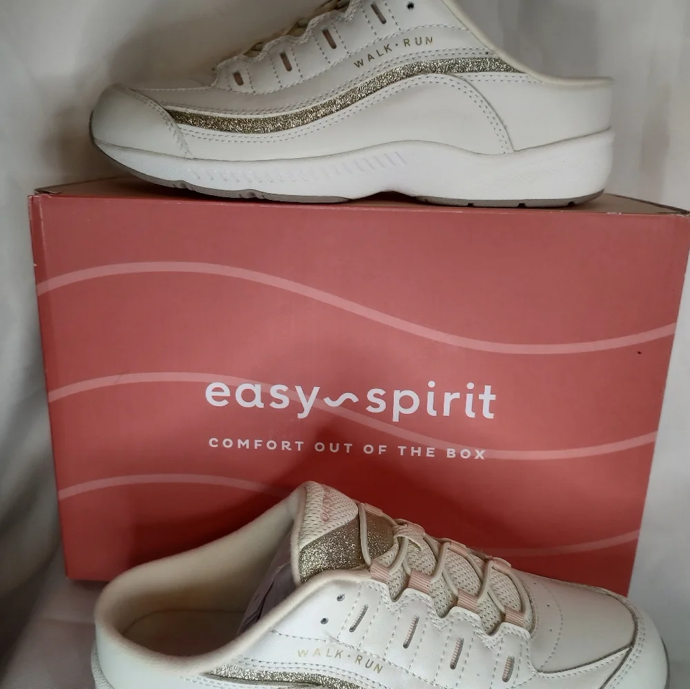 New in Box White Easy Spirit Romy Women's Sneaker Mulesby Easy Spirit - Picture 4 of 7